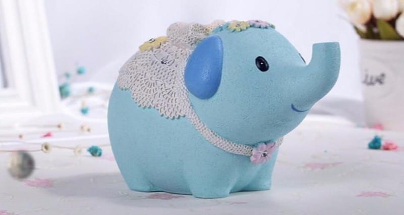 Tirelire Éléphant Bleu – Image 5